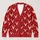 White Reindeer Holiday Motif for Festive Family Gatherings and Cozy Winter Layering All-over Print Knitted Cardigan - 1