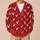 White Reindeer Holiday Motif for Festive Family Gatherings and Cozy Winter Layering All-over Print Knitted Cardigan - 6