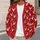 White Reindeer Holiday Motif for Festive Family Gatherings and Cozy Winter Layering All-over Print Knitted Cardigan - 5
