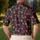 Red Skull Cherry Motif for Gothic Summer Style and Alternative Fruit Lovers Everywhere Men's Polo Shirt - 5
