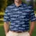 Colorful Shark Motifs for Summer Beach Vacations and Coastal Getaways for All Ages Men's Polo Shirt - 4
