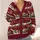 Christmas Village Train and Nutcracker Holiday Cheer for Festive Family Gatherings All-over Print Knitted Cardigan - 4