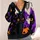 Black Cat, Friendly Ghosts And Pumpkins For Spooky Halloween Fall Celebrations All-over Print Knitted Cardigan - 4