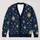 Navy Celestial Starburst Motifs for Autumn Outings and Vacation Layering for Women All-over Print Knitted Cardigan - 1