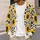 Sunflower Leopard Floral Boho Layering Style for Fall and Winter Outfits for Women All-over Print Knitted Cardigan - 5