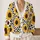 Sunflower Leopard Floral Boho Layering Style for Fall and Winter Outfits for Women All-over Print Knitted Cardigan - 2