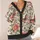 Rose And Butterfly Botanical Motif For Everyday Layering, Women’s Romantic Garden Style All-over Print Knitted Cardigan - 4