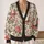 Rose And Butterfly Botanical Motif For Everyday Layering, Women’s Romantic Garden Style All-over Print Knitted Cardigan - 2