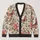 Rose And Butterfly Botanical Motif For Everyday Layering, Women’s Romantic Garden Style All-over Print Knitted Cardigan - 1