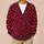 Deep Burgundy Hearts for Cozy Autumn Outings, Romantic Dates, and Weekend Layering All-over Print Knitted Cardigan - 6