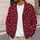 Deep Burgundy Hearts for Cozy Autumn Outings, Romantic Dates, and Weekend Layering All-over Print Knitted Cardigan - 5