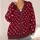 Deep Burgundy Hearts for Cozy Autumn Outings, Romantic Dates, and Weekend Layering All-over Print Knitted Cardigan - 4