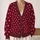 Deep Burgundy Hearts for Cozy Autumn Outings, Romantic Dates, and Weekend Layering All-over Print Knitted Cardigan - 2
