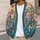 Colorful Hand-Drawn Floral Blooms for Relaxed Bohemian Layering and Everyday Style All-over Print Knitted Cardigan - 5