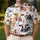 Watercolor Cow Herd in Blue and Brown for Farm Days, Ranch Weekends, and Country Style Men's Polo Shirt - 4