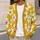 Mustard White Daisy Blooms for Cozy Fall Layering and Relaxed Everyday Casual Outfits All-over Print Knitted Cardigan - 5