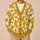 Mustard White Daisy Blooms for Cozy Fall Layering and Relaxed Everyday Casual Outfits All-over Print Knitted Cardigan - 6