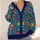 Vibrant Folk Floral Botanical Motifs For Festivals And Casual Weekends For Women All-over Print Knitted Cardigan - 4