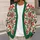 Red Green Folk Florals for Festive Layering and Everyday Style for Fashionable Women All-over Print Knitted Cardigan - 5