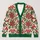 Red Green Folk Florals for Festive Layering and Everyday Style for Fashionable Women All-over Print Knitted Cardigan - 1