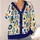 Abstract Geometric Shapes for Casual Autumn Layering and Everyday Creative Wardrobes All-over Print Knitted Cardigan - 4
