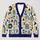 Abstract Geometric Shapes for Casual Autumn Layering and Everyday Creative Wardrobes All-over Print Knitted Cardigan - 1
