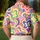 Groovy Neon Swirls and Floral Shapes for Golf Days, Pickleball Fun, and Summer Men's Polo Shirt - 5