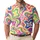 Groovy Neon Swirls and Floral Shapes for Golf Days, Pickleball Fun, and Summer Men's Polo Shirt - 1