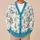 Watercolor Snowmen And Evergreen Trees For Winter Holiday Outings And Cozy Layering All-over Print Knitted Cardigan - 6