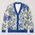 Cobalt Blue Rose Bouquet Floral Motif for Everyday Layering and Garden Events Women All-over Print Knitted Cardigan - 1