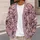 Pastel Skull And Flower Motifs For Autumn Layering, Casual Vacation Style For Women All-over Print Knitted Cardigan - 5