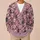 Pastel Skull And Flower Motifs For Autumn Layering, Casual Vacation Style For Women All-over Print Knitted Cardigan - 6