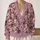 Pastel Skull And Flower Motifs For Autumn Layering, Casual Vacation Style For Women All-over Print Knitted Cardigan - 2