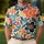 Retro 70s Floral Garden Motif for Sunny Summer Golf Days and Resort Weekend Style Men's Polo Shirt - 4