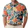 Retro 70s Floral Garden Motif for Sunny Summer Golf Days and Resort Weekend Style Men's Polo Shirt - 1