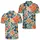 Retro 70s Floral Garden Motif for Sunny Summer Golf Days and Resort Weekend Style Men's Polo Shirt - 2