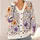 Orange Purple Wildflower Botanical Style for Cozy Fall Layering and Everyday Wear All-over Print Knitted Cardigan - 4