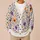 Orange Purple Wildflower Botanical Style for Cozy Fall Layering and Everyday Wear All-over Print Knitted Cardigan - 6