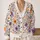 Orange Purple Wildflower Botanical Style for Cozy Fall Layering and Everyday Wear All-over Print Knitted Cardigan - 2