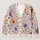 Orange Purple Wildflower Botanical Style for Cozy Fall Layering and Everyday Wear All-over Print Knitted Cardigan - 1