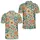 Vintage Teal and Orange Floral Motifs for Summer Golf Days and Resort Weekend Style Men's Polo Shirt - 2