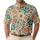 Vintage Teal and Orange Floral Motifs for Summer Golf Days and Resort Weekend Style Men's Polo Shirt - 1