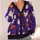 Halloween Pumpkins, Chickens and Bats for Autumn Family Gatherings and Festive Nights All-over Print Knitted Cardigan - 4