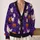 Halloween Pumpkins, Chickens and Bats for Autumn Family Gatherings and Festive Nights All-over Print Knitted Cardigan - 2