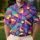 Retro Geometric Golf Colors for Weekend Fairways and Resort Wear Golfers Everywhere Men's Polo Shirt - 4