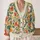 Colorful Hummingbird Floral Garden Style for Spring Layering Nature Loving Women All-over Print Knitted Cardigan - 2