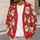 Vintage Santa Snowflake Holiday Style For Festive Winter Gatherings And Gift Giving All-over Print Knitted Cardigan - 5