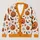Pumpkin Bat Halloween Motifs For Cozy Autumn Layering, Women’s Festive Seasonal Style All-over Print Knitted Cardigan - 1