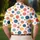 Retro Polka Dot Circles for Golf Outings and Summer Parties, Nostalgic 80s Style Men's Polo Shirt - 5