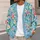 Sky Blue Floral Blooms For Relaxed Everyday Layering And Women’s Fall Style All-over Print Knitted Cardigan - 5
